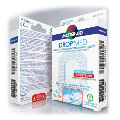 DROP MED Стерильный пластырь Antisep 10.5 x 15 см 5 шт